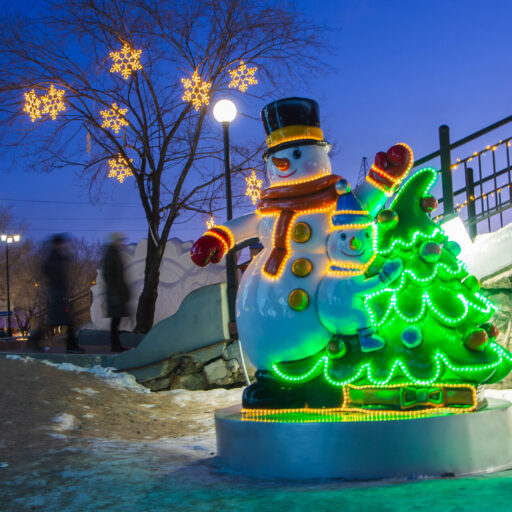 Селфи-зона «Папа и Я — снеговики»