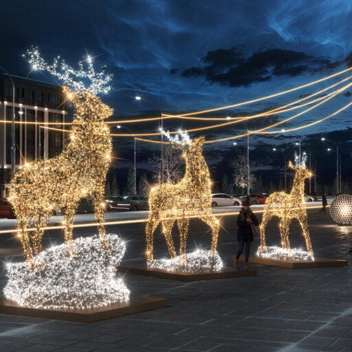 Олень светодиодный