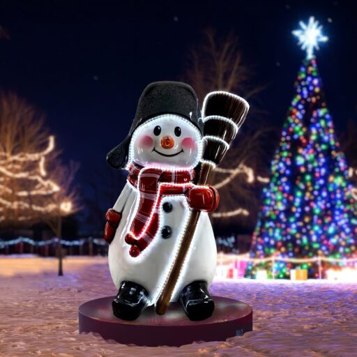 Снеговик с метлой